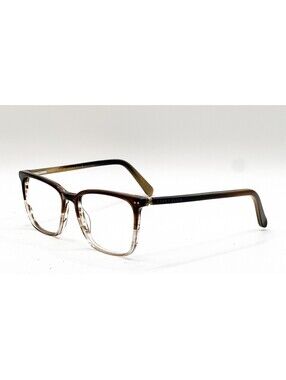 Perry Ellis 449-2 Brown Horn Rectangle Authentic Eyeglass Frames 53-17